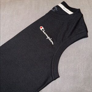 Champion Black Tee with Logo